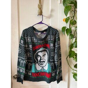 ELF size medium Santa OMG I know him sweater